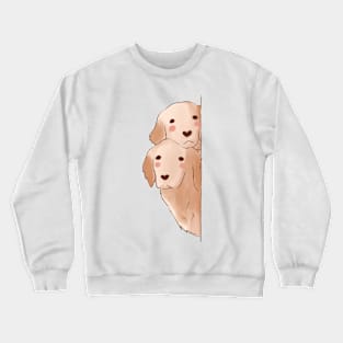 Cute golden retriever drawing Crewneck Sweatshirt